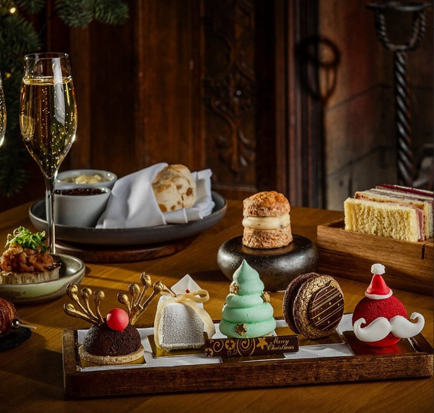 Festive afternoon tea collection with Christmas inspired pastries