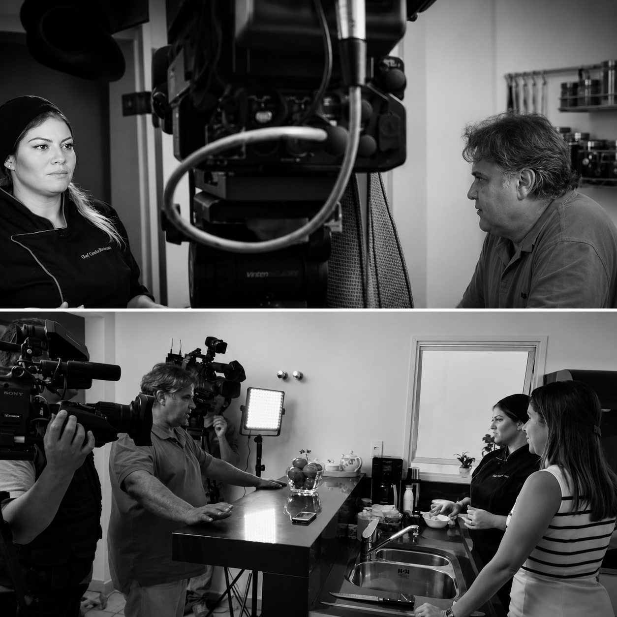 G1 Globo feature about Camila teaching a brownie recipe